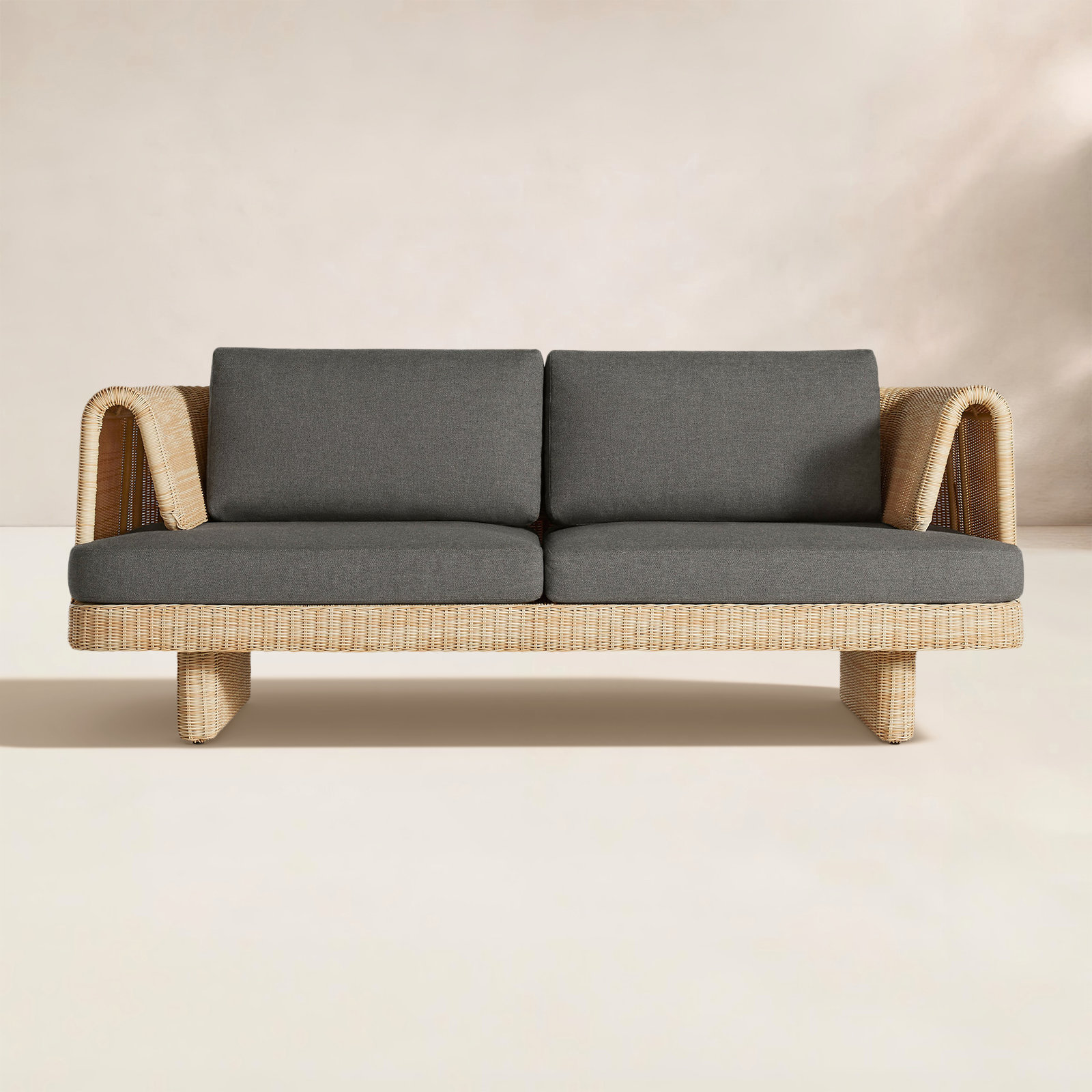 Loophole 70" Sunbrella® Patio Loveseat, Gray