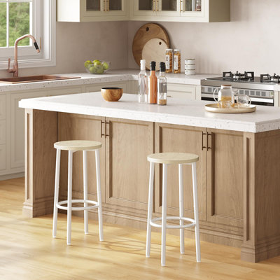 Swivel Counter Stool with Metal Frame