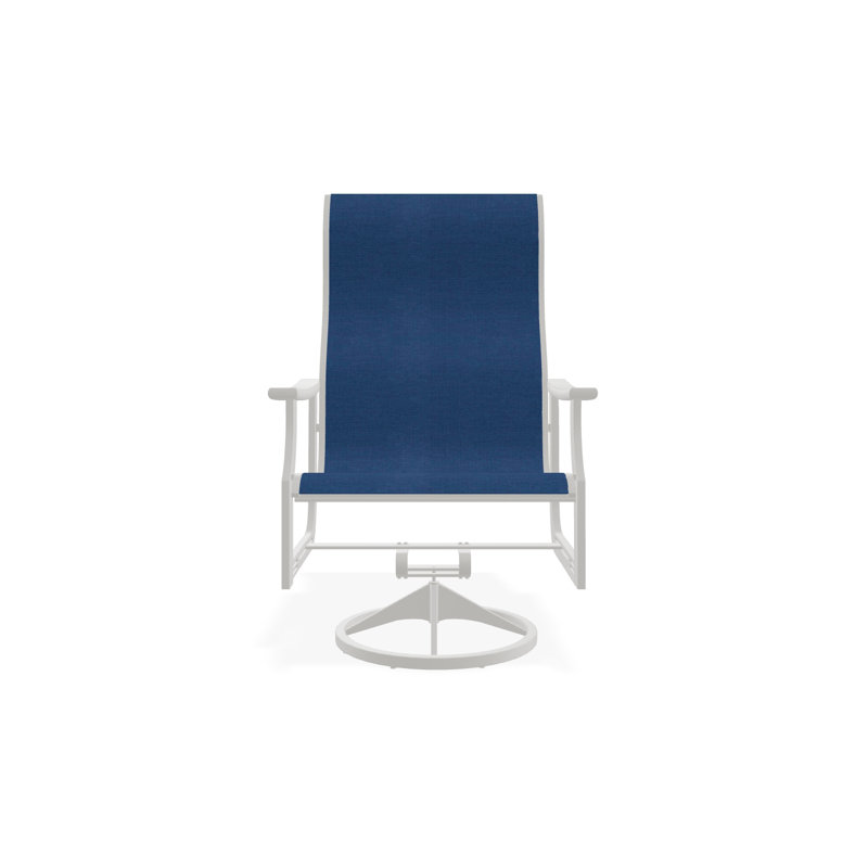 St. Catherine Polymer Outdoor Lounge Chair, Navy 13D Sunbrella®, Snow