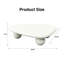Table basse de salon crème avec 3 pieds, décor moderne, table basse avec pieds de construction, blanc, pour espace, décor en bois