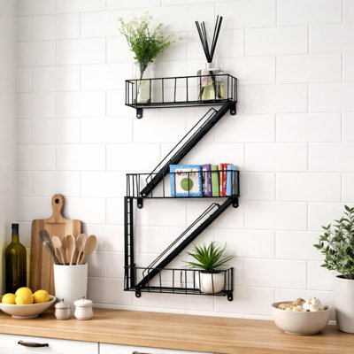 Hollard 3 Piece Metal Bracket Shelf