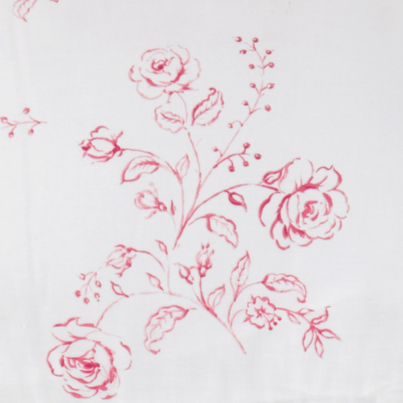 Romy Cotton Blend Floral Duvet Cover with Pillowcases Included, King Duvet Cover + 2 Standard Pillowcases, Pink