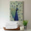 «Blue Peacock I», toile tendue avec châssis de qualité supérieure - prête à être accrochée-2050379318
