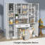 Armoire de cuisine de 180 cm de hauteur, blanche