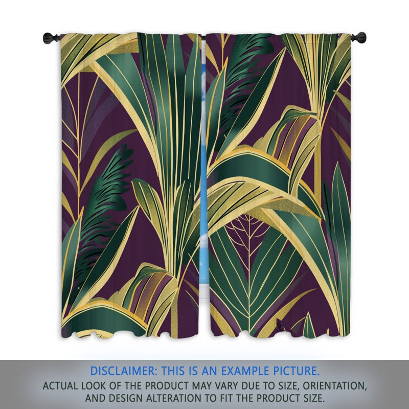 Paire de rideaux obscurcissant en polyester Akaal, L 20 po x L 52 po