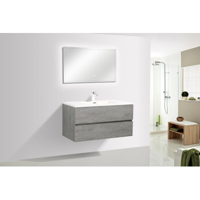 Meuble-lavabo mural simple 36 po