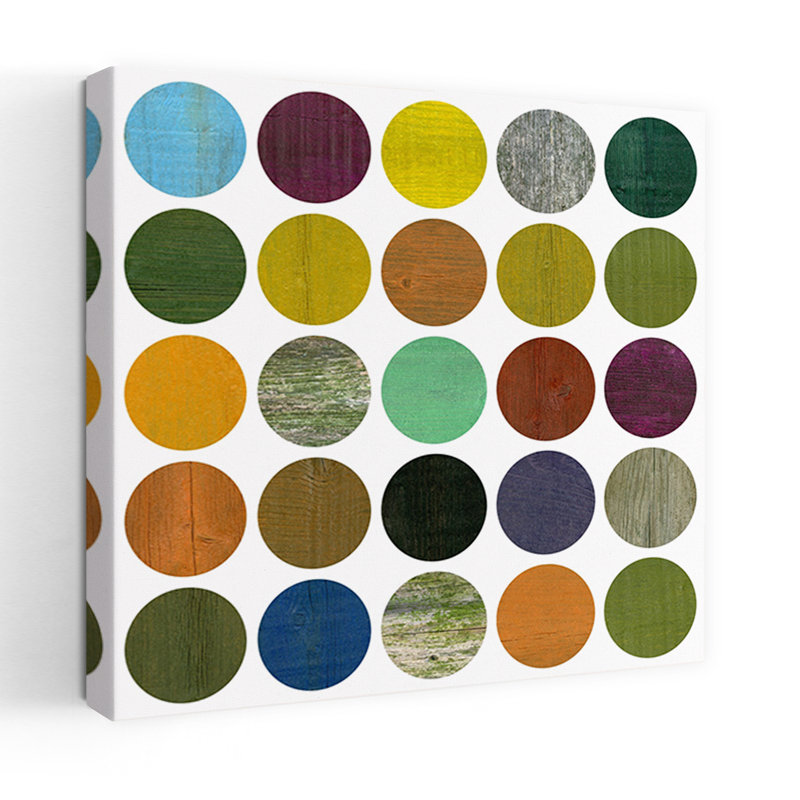 Rustic Rounds 4.0 Contemporary Abstract Art, 32" H x 32" W