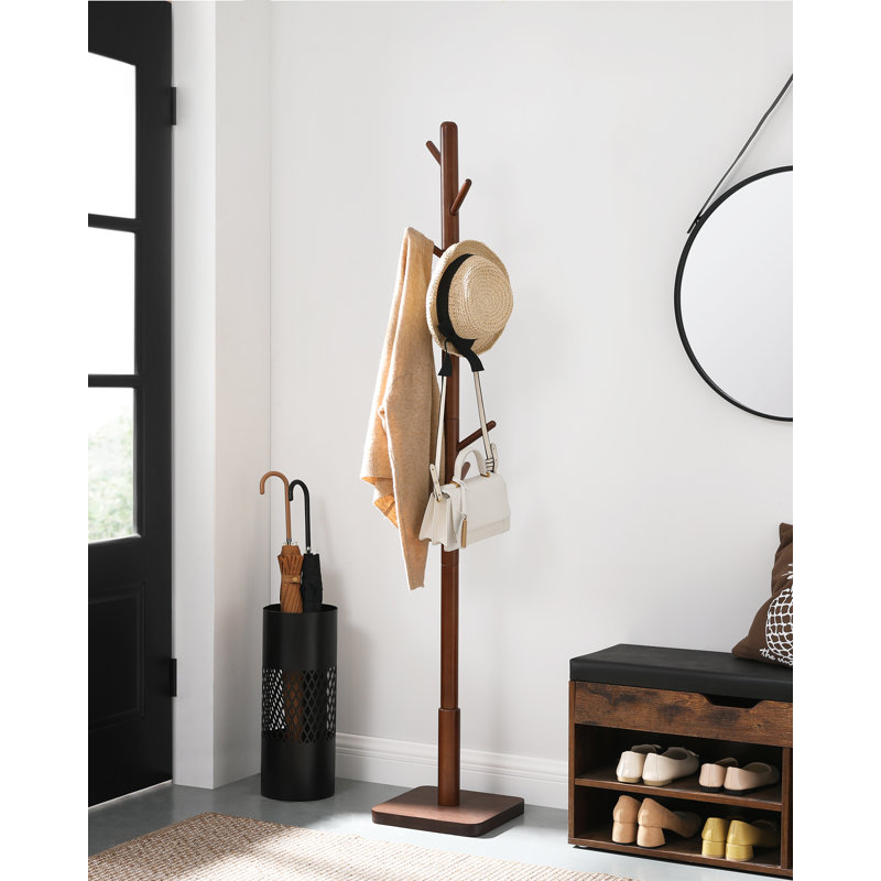 Blanding Freestanding 8 - Hook Coat Rack, Brown