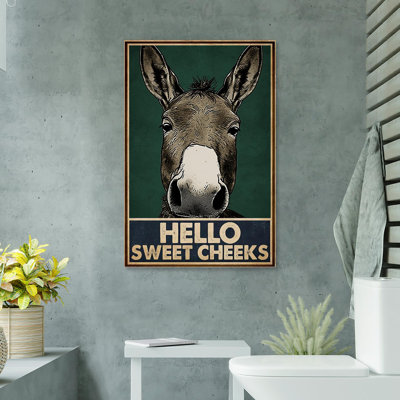 «Hello Sweet Cheekes Donkey 2», reproduction d'art rectangulaire sur toile tendue