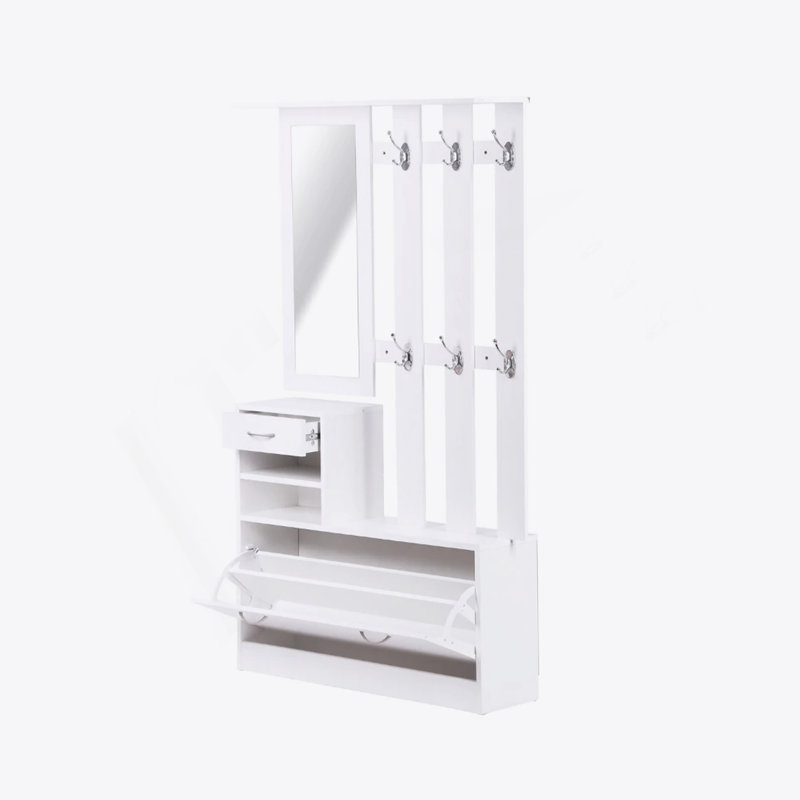 Combination Model Gate Cabinet with Shoe cabinet+Hang shelf+ Mirror
