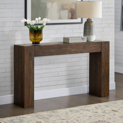  Console en bois massif 56 po Stockyard (brun)