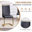 Ensemble de table de salle à manger Aurora Luxe 79 po en verre trempé avec chaises à dossier haut en simili cuir-515510-26949710