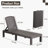 Outdoor Chaise Lounge Set with Table