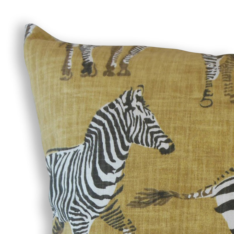 Ogden Feather Reversible Throw Pillow, 18" x 18", Green/Black/White, Throw Pillow