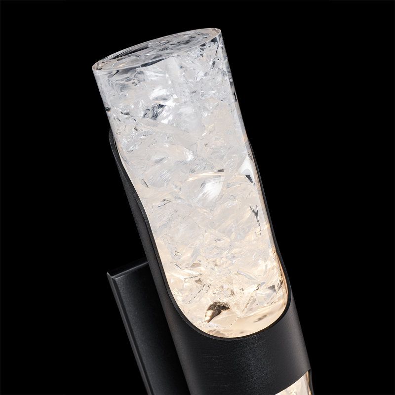 Royce Dimmable LED Wall Sconce With Crystal Shade , 3000K Color Temperature, Black