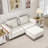 Modular Sectional Sofa, Luxury Cloud Sofa With Ottoman