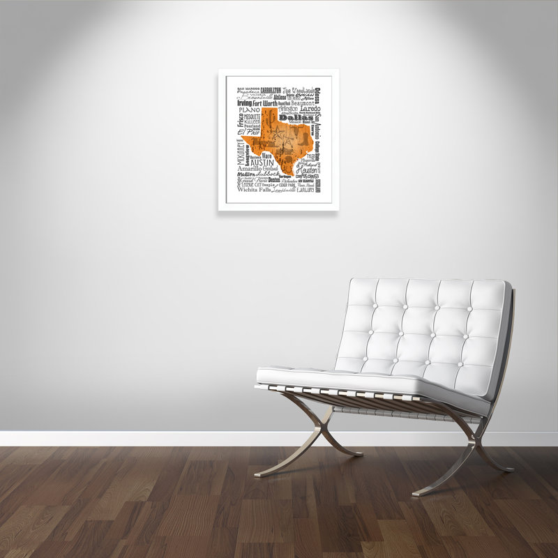 «State Your Name Texas», cadre photo, Noir mat, H 27 po x l 23 po x P 1,13 po