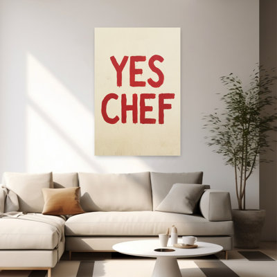 Bold Yes Chef by Andreas Magnusson - Wrapped Canvas Print