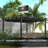 10 Ft.W Metal Pergola with Canopy,wood-94286578-94286577