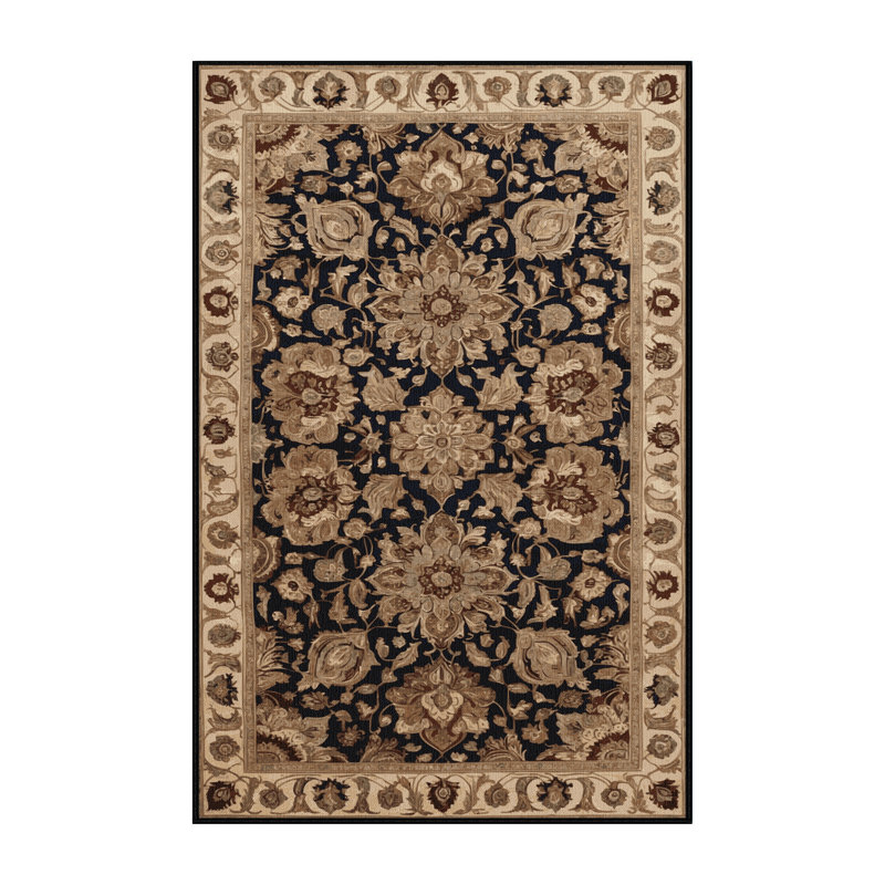Tapis brun lavable à la machine, Rectangulaire 2 pi x 3 pi