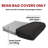 Medium Round Bud Velvet Bean Bag Cover - 27.5" X 27.5" - Black-124344667