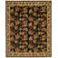 Wool Floral Area Rug in Brown/Black/Beige-1383196908