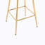 Ensemble de 2 tabourets de bar avec repose-pieds chromé, velours et pieds dorés, conception simple-470443627-470443626