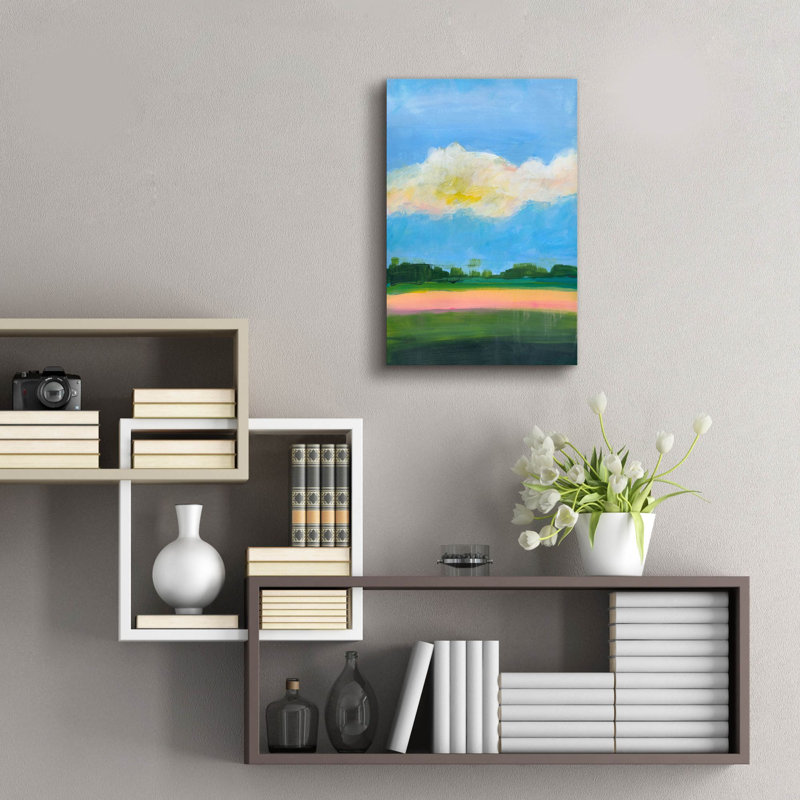 «Beneath A Cloudy Sky 2» par Jan Weiss, art mural en verre acrylique, H 24 po x l 16 po x P 0,2 po