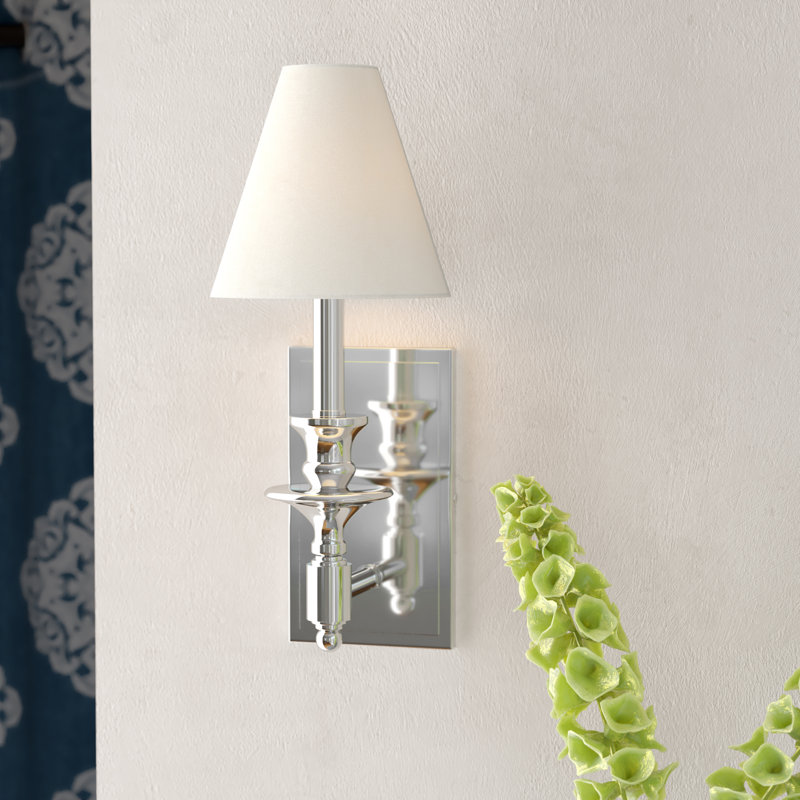 Applique murale articulée à 1 lumière Alarins, Nickel poli