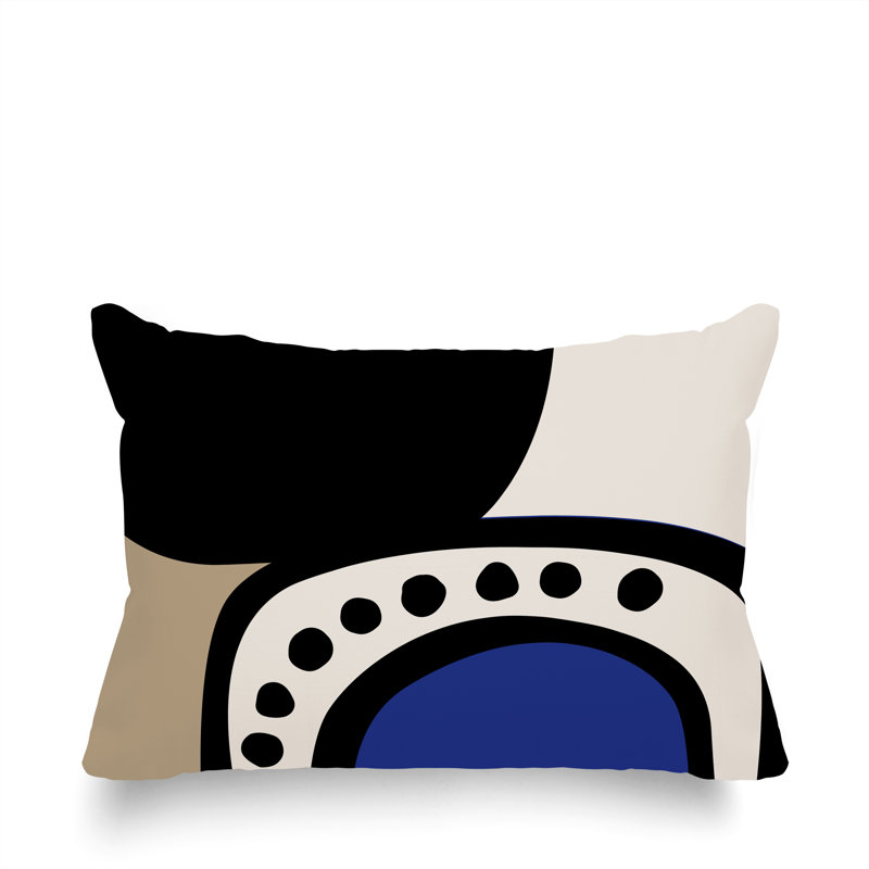 Coussin lombaire réversible intérieur / extérieur Sofi Minimalist, H 18 po x l 25 po, Marine
