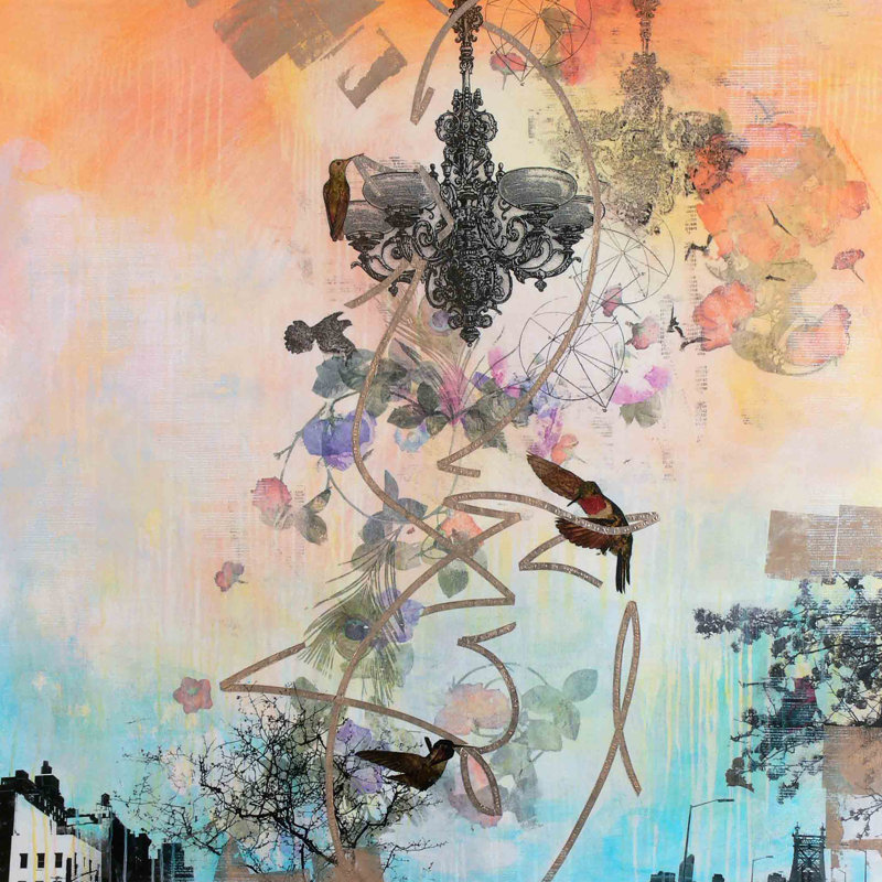 Chandelier by Tracy Silva Barbosa - Wrapped Canvas Painting, 81cm H x 81cm W
