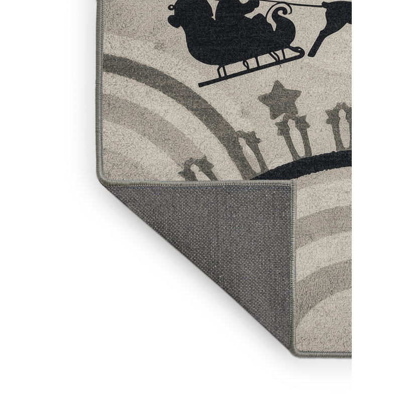 Soft Plush Fehrenbach Christmas Modern & Contemporary Abstract Area Rug in Gray – Gray Binding, 3x5