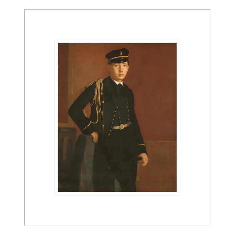 «Achille De Gas in the uniform of a cadet» par Edgar Degas, impression giclée encadrée, H 15,83 po x l 13,75 po