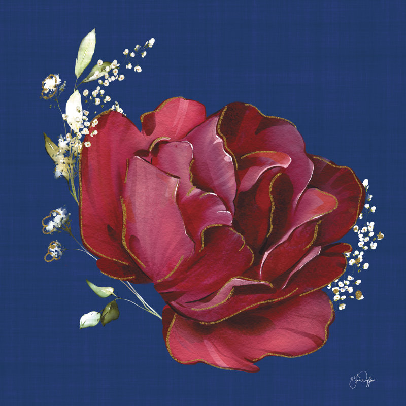 Impression romantique sur toile par Yass Naffas Designs, H 12 po x l 12 po x P 1,25 po