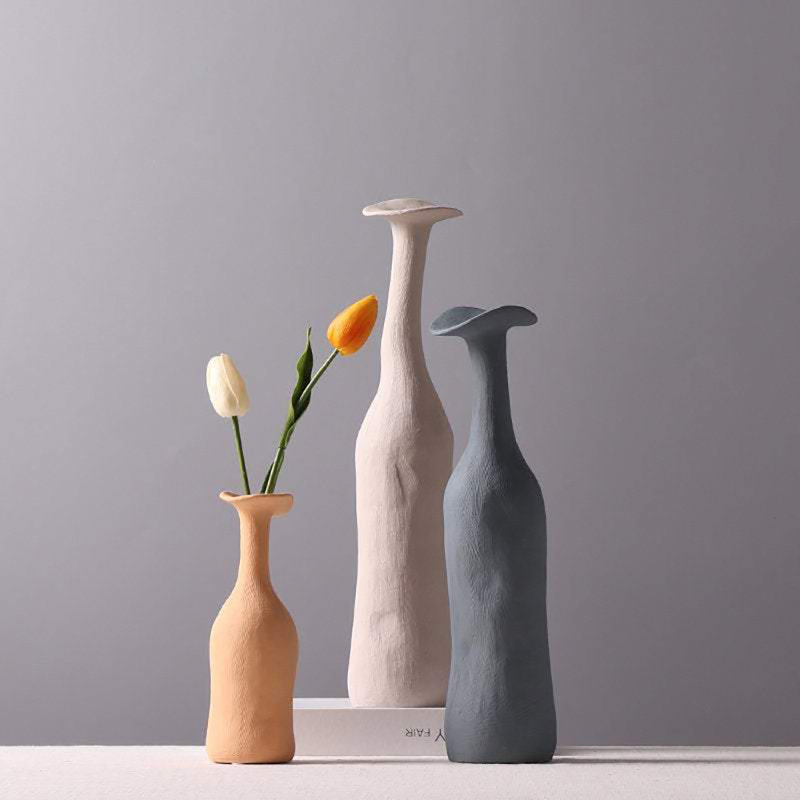 Vase de table Paso, Blanc, H 15,6 po x l 3,4 po x P 3,4 po
