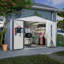 10X8 FT Outdoor Storage Shed, All Weather Metal Sheds With Lockable Doors, Tool Shed For Garden, Patio, Backyard, Lawn-123794458-123794460