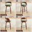 Tabouret de comptoir pivotant confortable avec pieds en bois massif durable-120285792-120285791