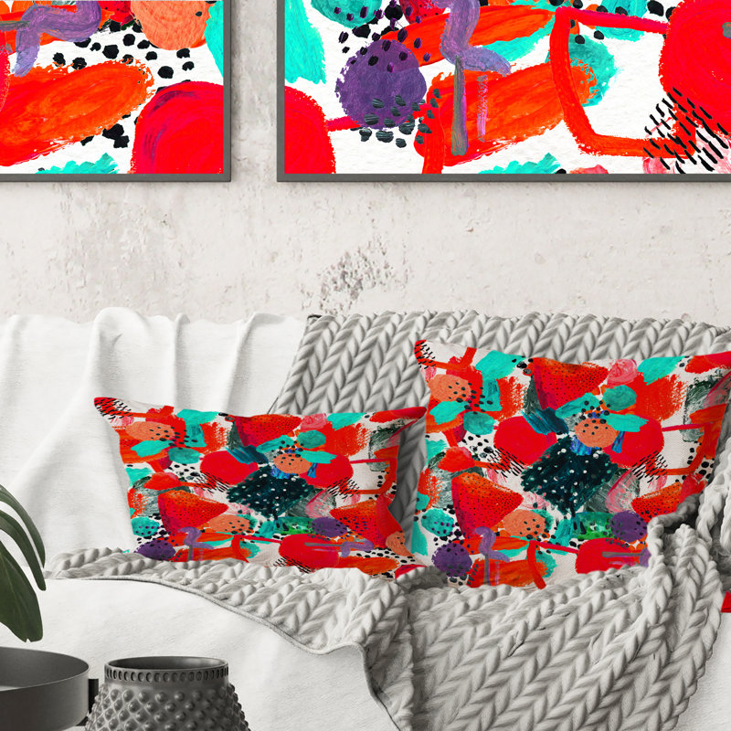 Abstract Throw Pillow, 16" x 16"