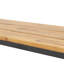 Banc modèle en bois avec support en métal pour la terrasse, banc de 63 po de largeur, 15 po de profondeur, 17,89 po de hauteur, couleur mélangée, look élégant, arrière-cour, largeur, combinaison