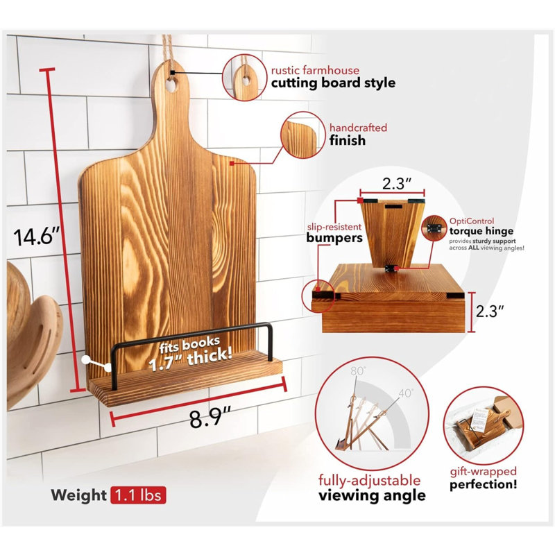 Cookbook Stand for Kitchen Counter Adjustable Display Stand