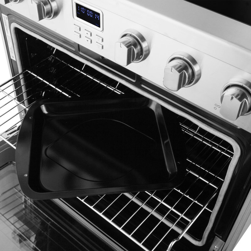 Cosmo 36 po Collection Haven 6,1 pi³ Cuisinière électrique en vitrocéramique, 5 éléments de brûleur, four à convection, acier inoxydable