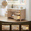 Lala 60" Single Bathroom Vanity with Grain White Engineered Stone Countertop without Mirror-1702707000