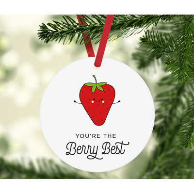 Ornement en forme de boule de Noël Funny Food pun
