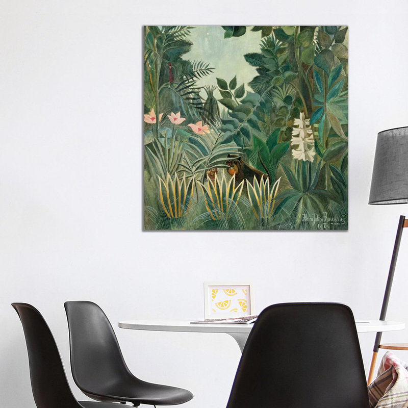 The Equatorial Jungle, 1909 by Henri Rousseau - Wrapped Canvas Painting, No Frame, 93.98 cm H x 93.98 cm W x 3.175 cm D