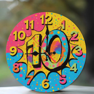 Pop Art Clock With Exploding Ten