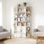 75in Tall Bookcase with Doors and Open Shelves for Bedroom, Living Room, Study Room-739601763