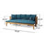 Lit de jour extensible Rustic Long Beach, bois, tissus d'ameublement en bois, matériaux de construction