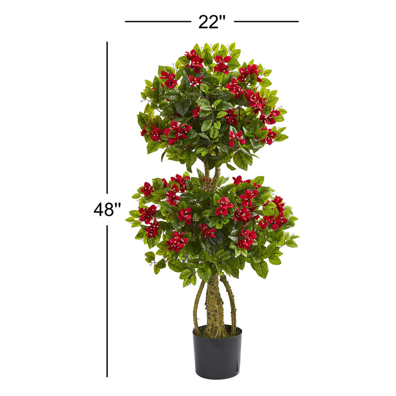 48'' Faux Ficus Topiary in Ceramic Planter