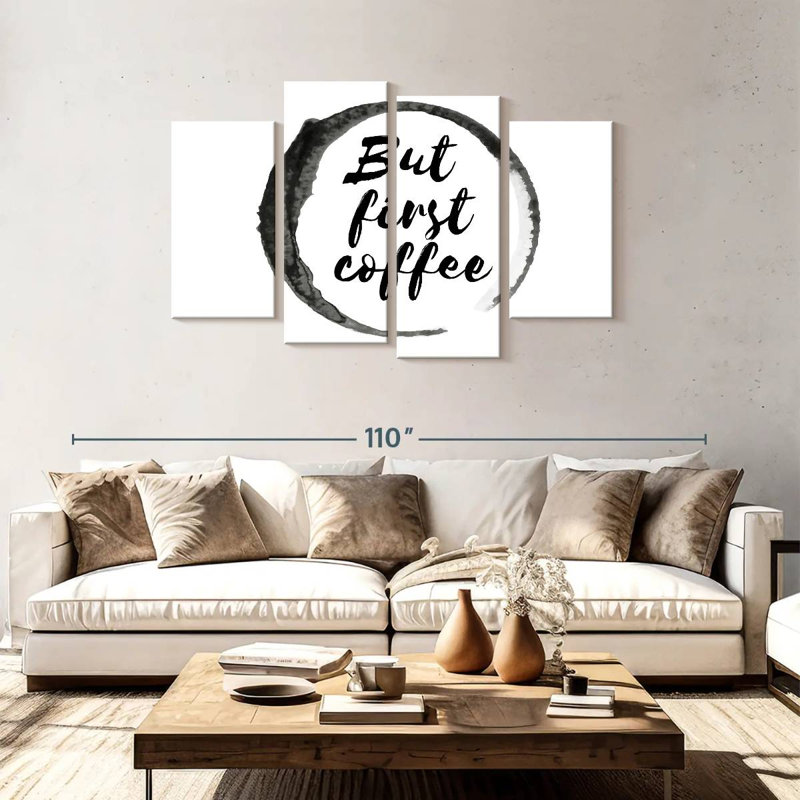 Citation de Tergel But First Coffee, H 48 po x l 75 po