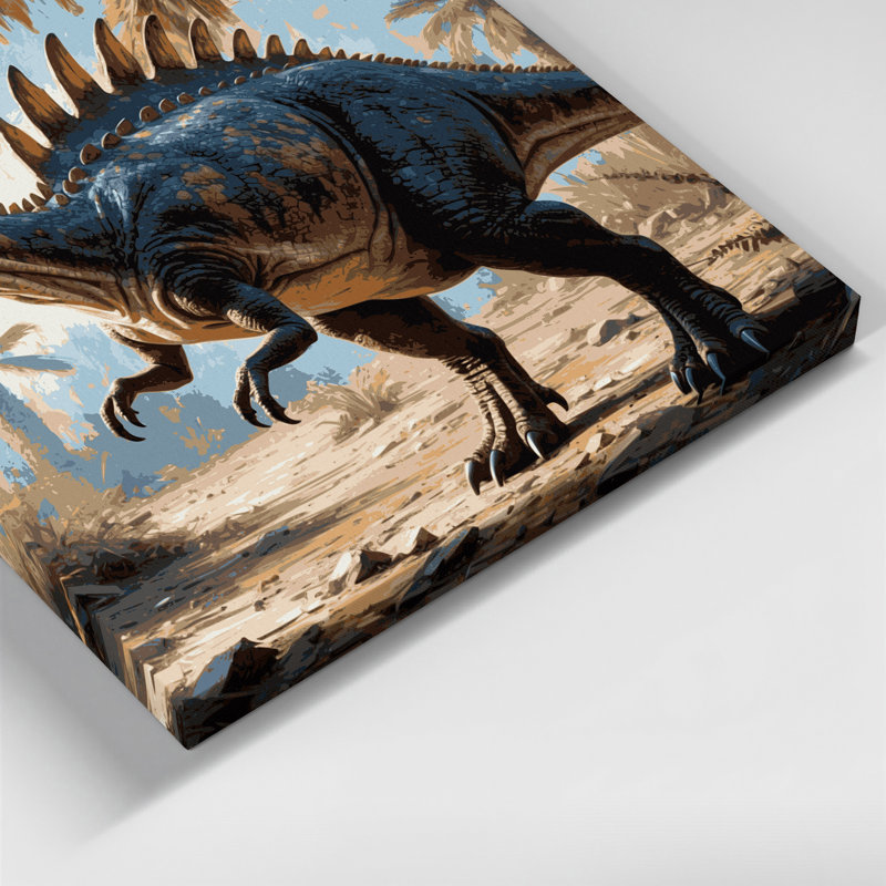 «Dinosaur Amargasaurus», art mural sur toile grise, H 16 po x l 20 po